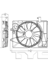 TYC Genera Dual Radiator and Condenser Fan Assembly                                     - 623510 - Image 4