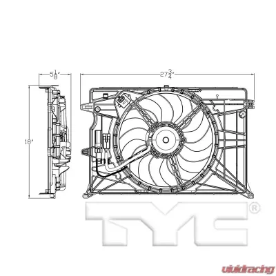 TYC Genera Dual Radiator and Condenser Fan Assembly - 623530