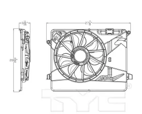 TYC Genera Dual Radiator and Condenser Fan Assembly