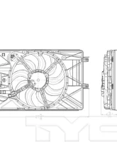 TYC Genera Dual Radiator and Condenser Fan Assembly Fiat 500L 2014-2020                                     - 623560 - Image 4