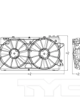 TYC Genera Dual Radiator and Condenser Fan Assembly                                     - 623620 - Image 4