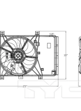 TYC Genera Dual Radiator and Condenser Fan Assembly                                     - 623640 - Image 3
