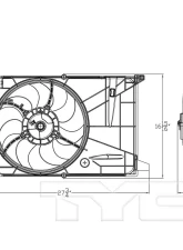 TYC Genera Dual Radiator and Condenser Fan Assembly Chevrolet Spark 2016-2020                                     - 623650 - Image 4