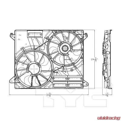 TYC Genera Dual Radiator and Condenser Fan Assembly - 623670