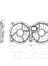 TYC Genera Dual Radiator and Condenser Fan Assembly                                     - 623760 - Image 3
