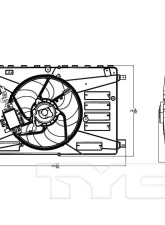 TYC Genera Dual Radiator and Condenser Fan Assembly Volvo                                     - 623790 - Image 3