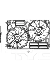 TYC Genera Dual Radiator and Condenser Fan Assembly                                     - 623800 - Image 3