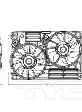 TYC Genera Dual Radiator and Condenser Fan Assembly                                     - 623810 - Image 3