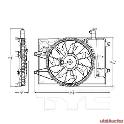 TYC Genera Dual Radiator and Condenser Fan Assembly - 623820