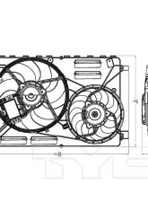 TYC Genera Dual Radiator and Condenser Fan Assembly Volvo                                     - 623840 - Image 4
