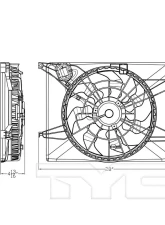 TYC Genera Dual Radiator and Condenser Fan Assembly                                     - 623900 - Image 3