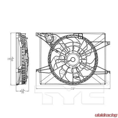 TYC Genera Dual Radiator and Condenser Fan Assembly - 623900