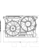 TYC Genera Dual Radiator and Condenser Fan Assembly                                     - 623930 - Image 3