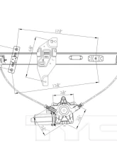 TYC Genera Power Window Motor and Regulator Assembly Chevrolet Impala Front Right 2006-2016                                     - 660199 - Image 4
