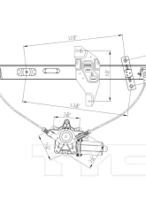 TYC Genera Power Window Motor and Regulator Assembly Chevrolet Impala Front Left 2006-2016                                     - 660200 - Image 4