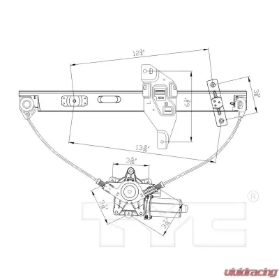 TYC Genera Power Window Motor and Regulator Assembly Chevrolet Impala Front Left 2006-2016 - 660200