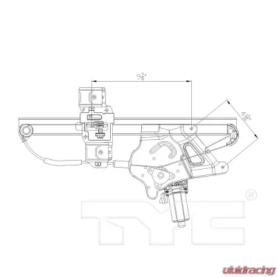TYC Genera Power Window Motor and Regulator Assembly Buick LeSabre Front Left 2000-2005 - 660254
