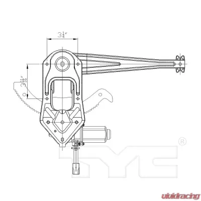 TYC Genera Power Window Motor and Regulator Assembly Ford Ranger Front Right 1996-2011 - 660257