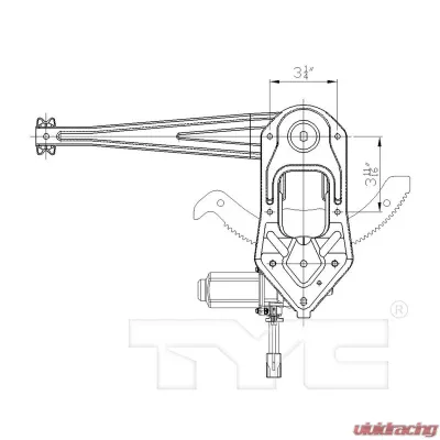 TYC Genera Power Window Motor and Regulator Assembly Ford Ranger Front Left 1996-2011 - 660258