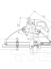 TYC Genera Power Window Motor and Regulator Assembly Pontiac Grand Am Rear Right 1999-2005                                     - 660259 - Image 3