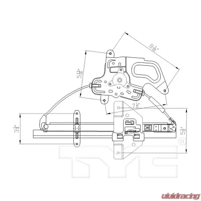 TYC Genera Power Window Motor and Regulator Assembly Pontiac Grand Am Rear Right 1999-2005 - 660259