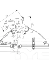 TYC Genera Power Window Motor and Regulator Assembly Pontiac Grand Am Rear Left 1999-2005                                     - 660260 - Image 3