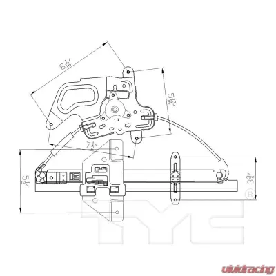 TYC Genera Power Window Motor and Regulator Assembly Pontiac Grand Am Rear Left 1999-2005 - 660260