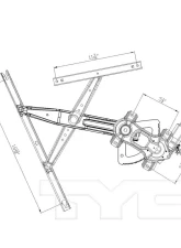 TYC Genera Power Window Motor and Regulator Assembly Ford Front Right                                     - 660261 - Image 3
