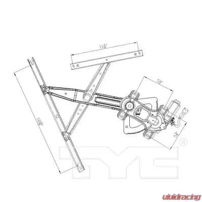 TYC Genera Power Window Motor and Regulator Assembly Ford Front Right - 660261