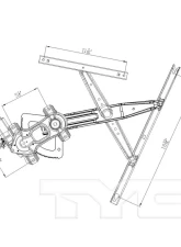 TYC Genera Power Window Motor and Regulator Assembly Ford Front Left                                     - 660262 - Image 3