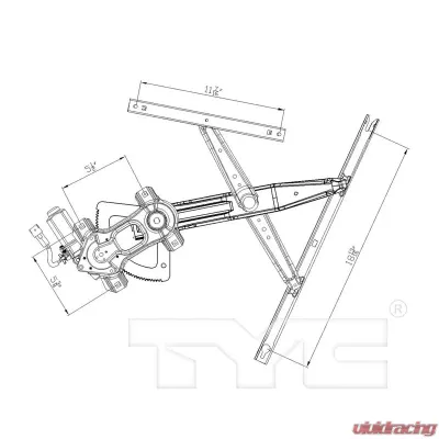 TYC Genera Power Window Motor and Regulator Assembly Ford Front Left - 660262