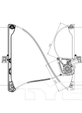 TYC Genera Power Window Motor and Regulator Assembly Buick Rendezvous Front Right 2002-2007                                     - 660263 - Image 3