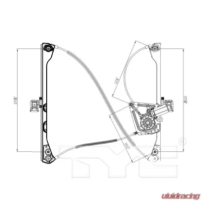 TYC Genera Power Window Motor and Regulator Assembly Buick Rendezvous Front Right 2002-2007 - 660263