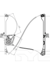 TYC Genera Power Window Motor and Regulator Assembly Buick Rendezvous Front Left 2002-2007                                     - 660264 - Image 3