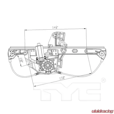 TYC Genera Power Window Motor and Regulator Assembly Cadillac DeVille Rear Left 2000-2005 - 660266