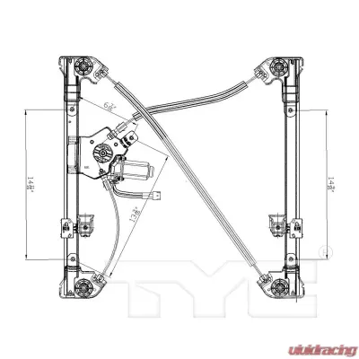 TYC Genera Power Window Motor and Regulator Assembly Ford F-150 Front Left 2004-2008 - 660272