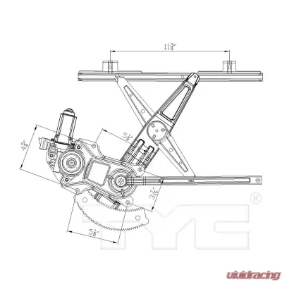 TYC Genera Power Window Motor and Regulator Assembly Front Right - 660273