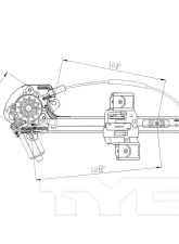 TYC Genera Power Window Motor and Regulator Assembly Buick LeSabre Rear Right 2000-2005                                     - 660275 - Image 3
