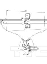 TYC Genera Power Window Motor and Regulator Assembly Dodge Dakota Front Right 2005-2010                                     - 660283 - Image 3