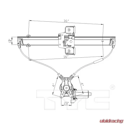 TYC Genera Power Window Motor and Regulator Assembly Dodge Dakota Front Right 2005-2010 - 660283