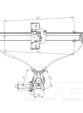 TYC Genera Power Window Motor and Regulator Assembly Dodge Dakota Front Left 2005-2010                                     - 660284 - Image 3