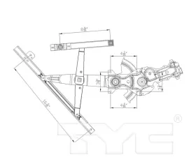 TYC Genera Power Window Motor and Regulator Assembly Front Left