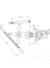 TYC Genera Power Window Motor and Regulator Assembly Front Left                                     - 660286 - Image 2