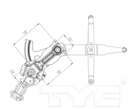 TYC Genera Power Window Motor and Regulator Assembly Front Left