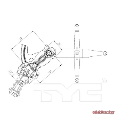 TYC Genera Power Window Motor and Regulator Assembly Front Left - 660288
