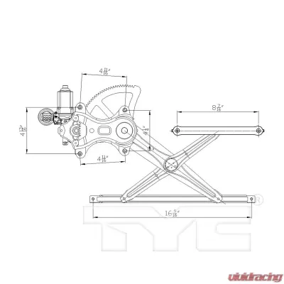 TYC Genera Power Window Motor and Regulator Assembly Toyota Tacoma Front Left 2005-2015 - 660290