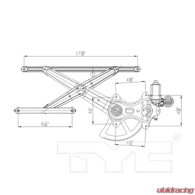 TYC Genera Power Window Motor and Regulator Assembly Toyota Sienna Front Right 2004-2010 - 660293