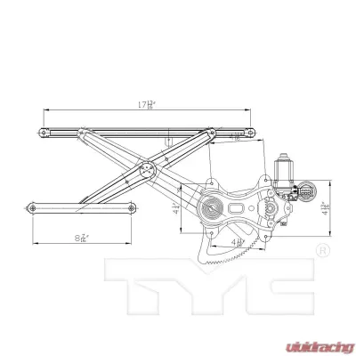 TYC Genera Power Window Motor and Regulator Assembly Toyota 4Runner Front Right 2003-2009 - 660295