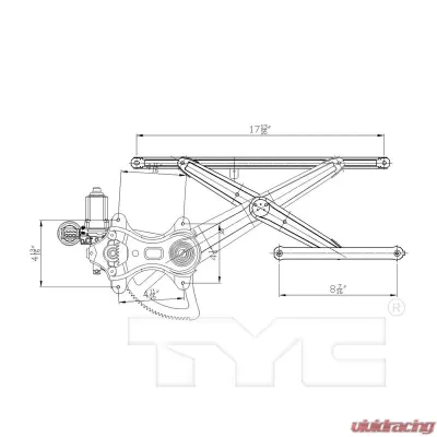 TYC Genera Power Window Motor and Regulator Assembly Front Left - 660296