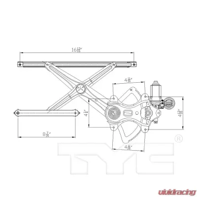TYC Genera Power Window Motor and Regulator Assembly Lexus Front Right - 660299